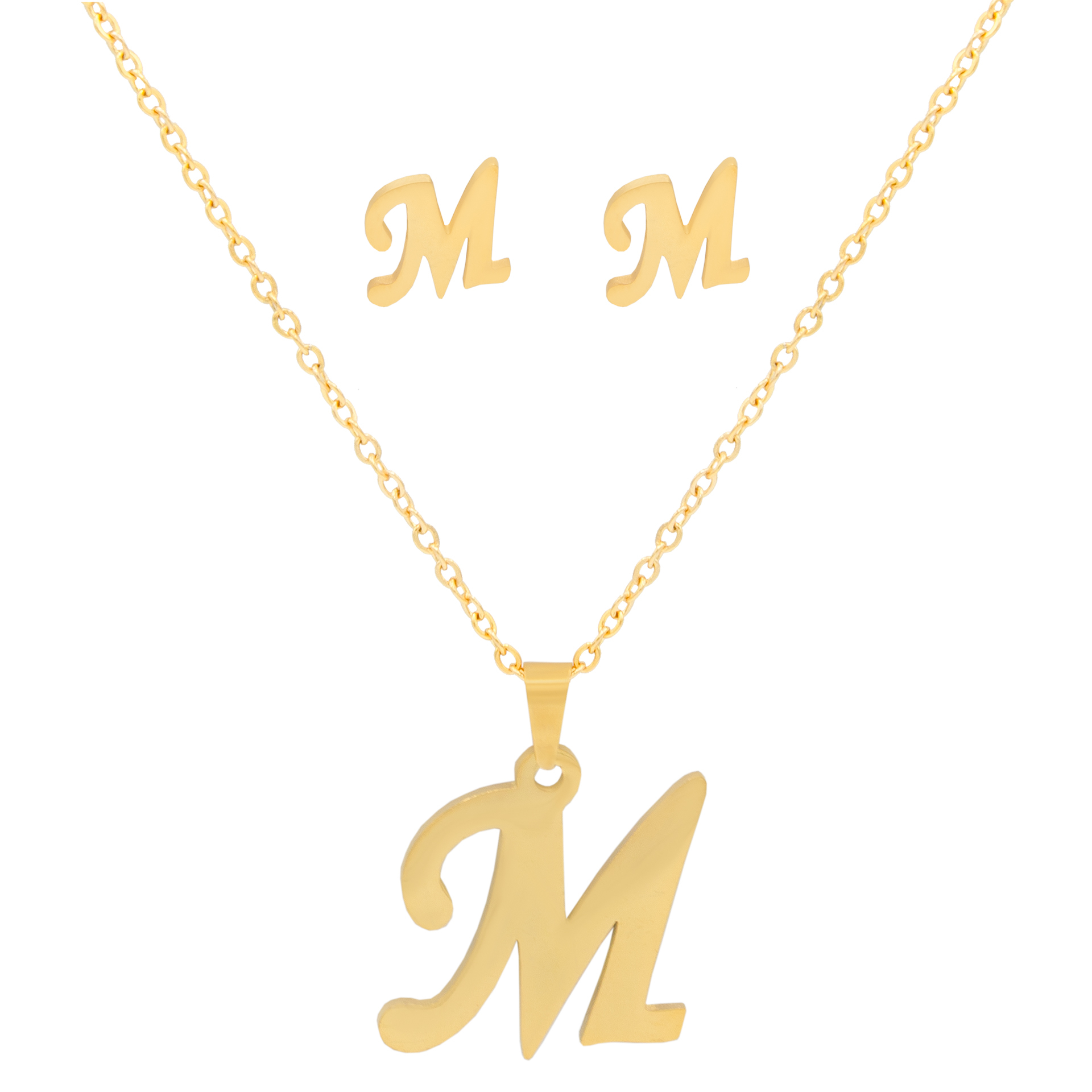 نیم ست زنانه بهارگالری طرح حرف M کد 209058 نیم ست زنانه بهارگالری طرح حرف M کد 209058