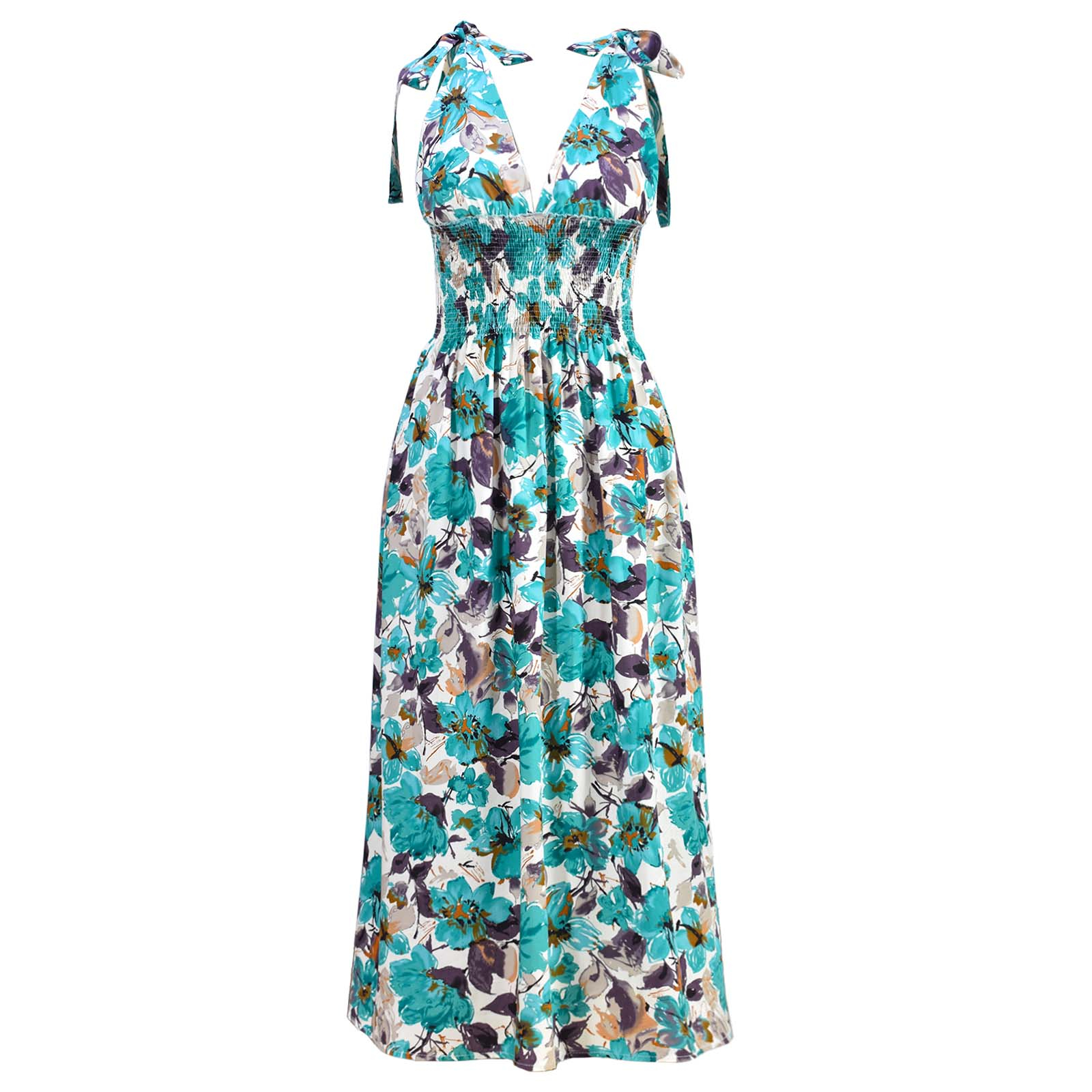 پیراهن ساحلی یقه هفت زنانه دل آویز مدل H393 پیراهن ساحلی یقه هفت زنانه دل آویز مدل H393