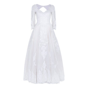 پیراهن یقه گرد زنانه مدل عروس کد 065