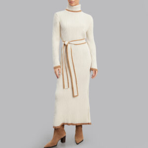 پیراهن یقه اسکی زنانه مدل 824519856 طرح ترندیول