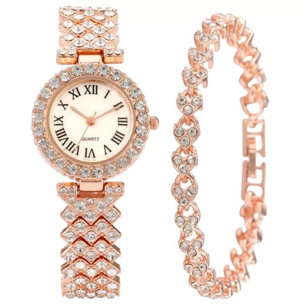 ست دستبند و ساعت مچی عقربه ای زنانه مدل MAJLESI-01 ست دستبند و ساعت مچی عقربه ای زنانه مدل MAJLESI-01