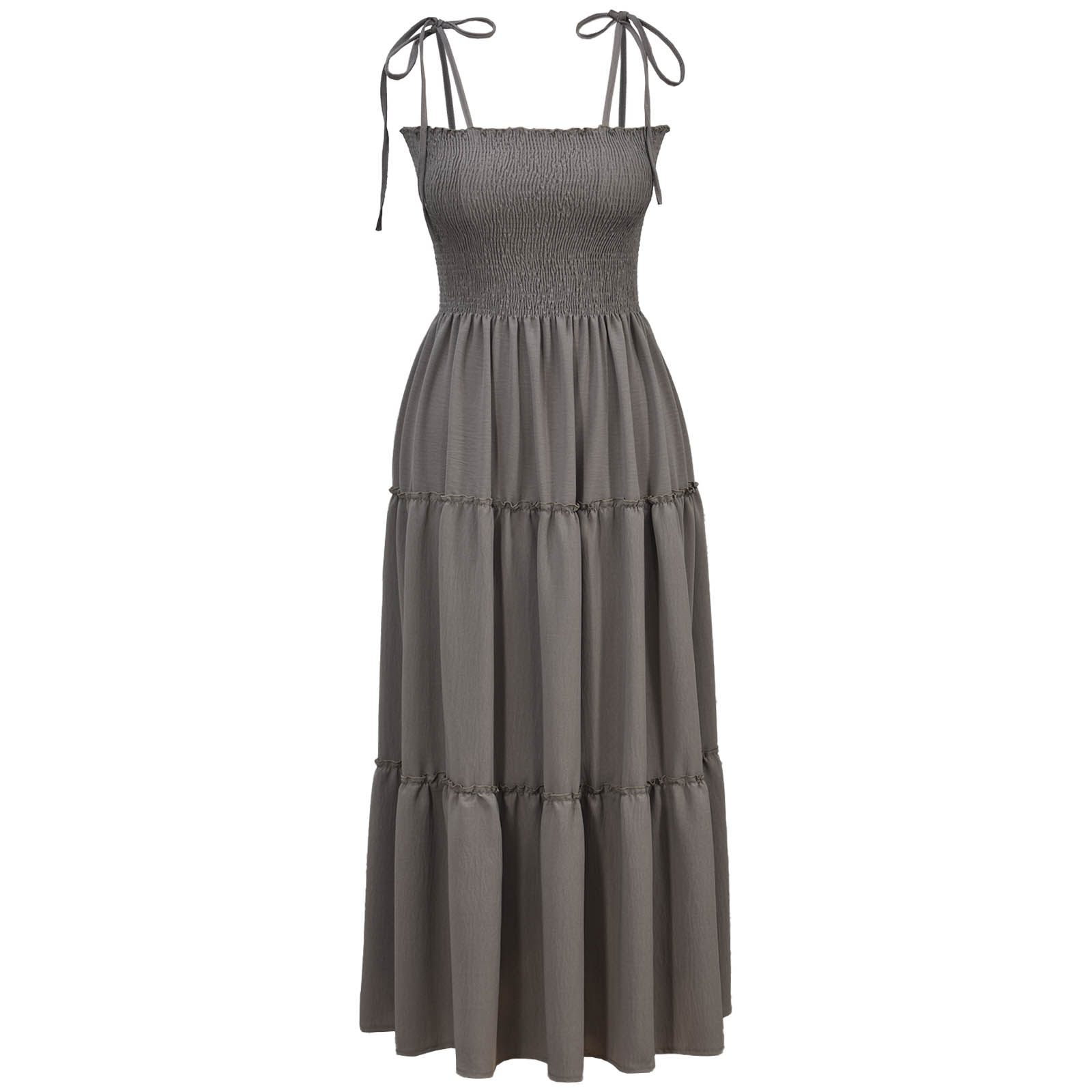 پیراهن ساحلی یقه دلبری زنانه دل آویز مدل H388 رنگ خاکی پیراهن ساحلی یقه دلبری زنانه دل آویز مدل H388 رنگ خاکی