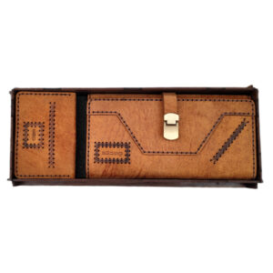 ست هدیه چرم دقت مدل چرم طبیعی بزی کد Sch-set6