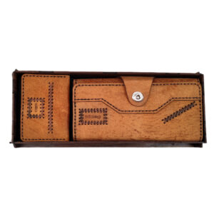 ست هدیه مردانه مدل چرم طبیعی بزی دقت Sch-t2